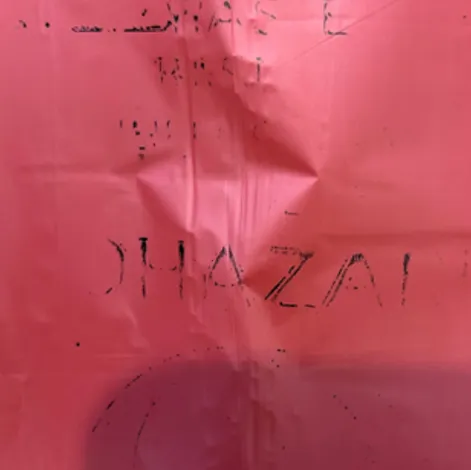 Printed plastic bag with poor print quality